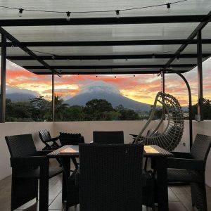 Equipped apartments with volcano views